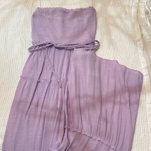 Lavender Strapless Jumpsuit